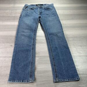 Ariat Rebar M7 Jeans Mens 31x32 Blue Slim Straight Leg Workwear Denim Stretch